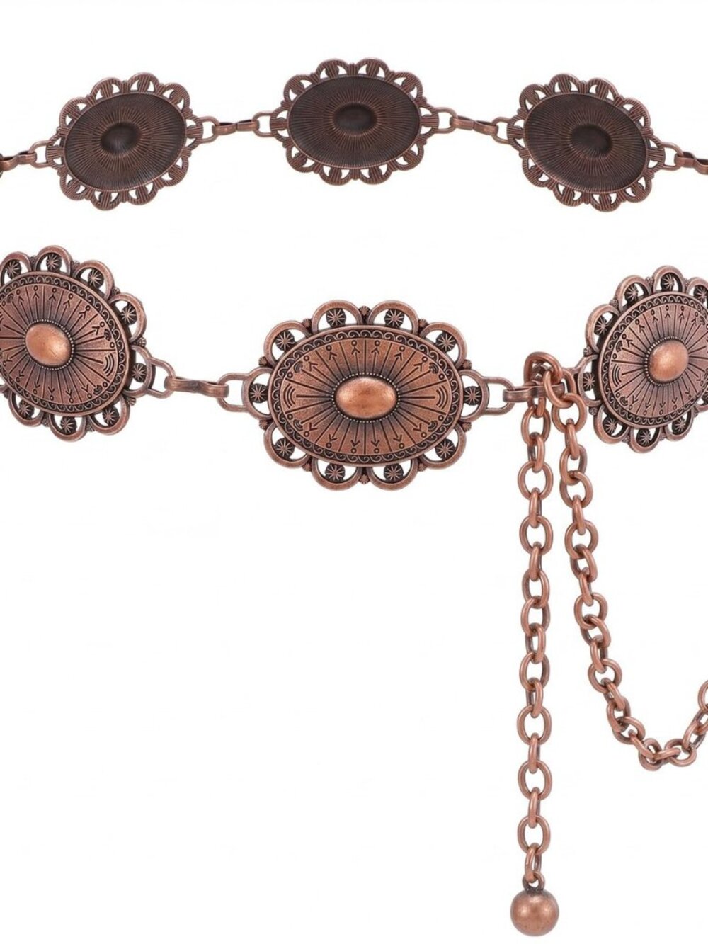 Women Boho Chain Belts For Dresses Jeans Western Cowgirl Waist Links Belt